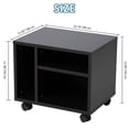 thumbnail image 2 of Armoire Mobile pour Imprimante à 2 Niveaux en Bois, Chariot Classeur pour Bureau à Domicile avec 3 Compartiments de Rangement et Roues Verrouillables, 2 of 7