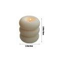 thumbnail image 3 of Luces de té flotantes | Velas Votivas | Cera de parafina velas decorativas románticas para bodas, fiestas, ambiente festivo | Blanco | Elige talla 8x3,5cm, 8x7cm, 8x10cm, 3 of 6