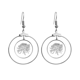 thumbnail image 1 of Flor planta Chrysanthemum ilustración Los pendientes cuelgan del aro de la joyería del círculo de la gota Unbranded M, 1 of 3