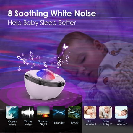 

CHNGYCX Aurora White Noise LED Star Projector with Bluetooth Speaker for Bedroom Decoration and Night Light