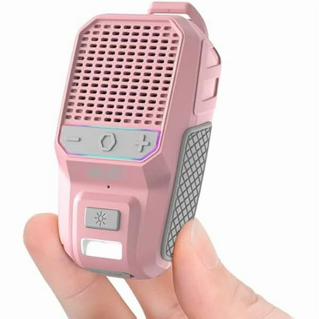wonima11 Wearable Bluetooth Speaker, Clip-On Mini Portable Speakers All Day Playtime Waterproof Built-in Mic for Hands-Free Music/Calls Bluetooth Speaker with RGB/Flashlight for Jobsite/Outdoor/Golf