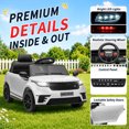 thumbnail image 3 of UBesGoo Licensed Land Rover Ride On Car, 12V Electric Car for Kids, Toddler Car Toy with Remote Control, LED Lights & Bluetooth, Ages 2-5, White, 3 of 10