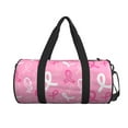 thumbnail image 2 of Gaeub Breast Cancer Awareness (3) Lightweight Travel Cylinder Bag Gym Tote Bag Sports Training Duffle Bag with Pockets and Straps, 2 of 8