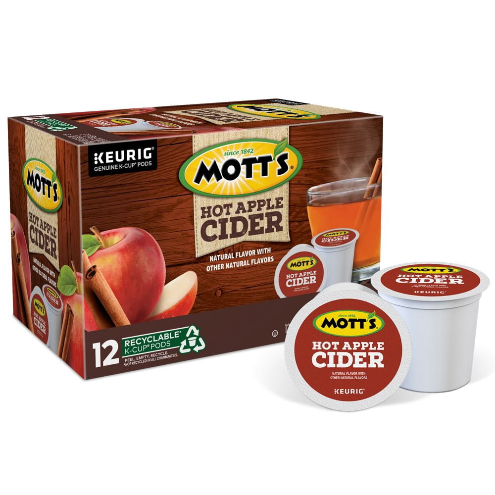 Mott's Hot Apple Cider Roast K-Cup Box - 24 ct. - Delicious Hot Apple Cider for Your Keurig
