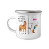 80th Birthday Unicorn Camper Coffee Mug - Other 80 Year Olds Me Unicorn Coffee Mug -12 Oz Stainless Steel Enamel Finish White Camper Coffee Mug