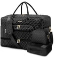 thumbnail image 1 of Bolsa de lona LUOCIP para mujer, tamaño grande, con compartimento para zapatos, juego de 3 piezas, 1 of 6