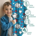 thumbnail image 3 of Blackout Kids Curtains,Blue Stars and Baseballs Pattern Childrens Insulated Curtains Set Of 2,Bedroom Essentials,Toddler Room Decor 42"x84", 3 of 5