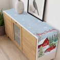 thumbnail image 4 of Christmas Red Truck Table Runner 120 Inches Long Farmhouse Dress Scarves, Winter Cardinal Xmas Tree Dining Tablerunner for Coffee Table/Kitchen Island/Party Décor, 13" x 120", 4 of 8