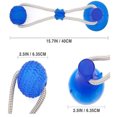 thumbnail image 4 of Juguete multifunción para morder Molar para mascotas, limpieza de dientes, elasticidad segura, suave para perros, cachorros, juguetes de cuerda para perros (azul), 4 of 5