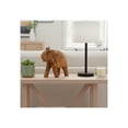 thumbnail image 3 of Modern Carved Wood Elephant Sculpture for Home Decor - Elegant Ornaments for Bathroom, Office, and Living Room Styling - Sculptural Figurine for Shelf or Coffee Table Display - 8", Brown, 3 of 13