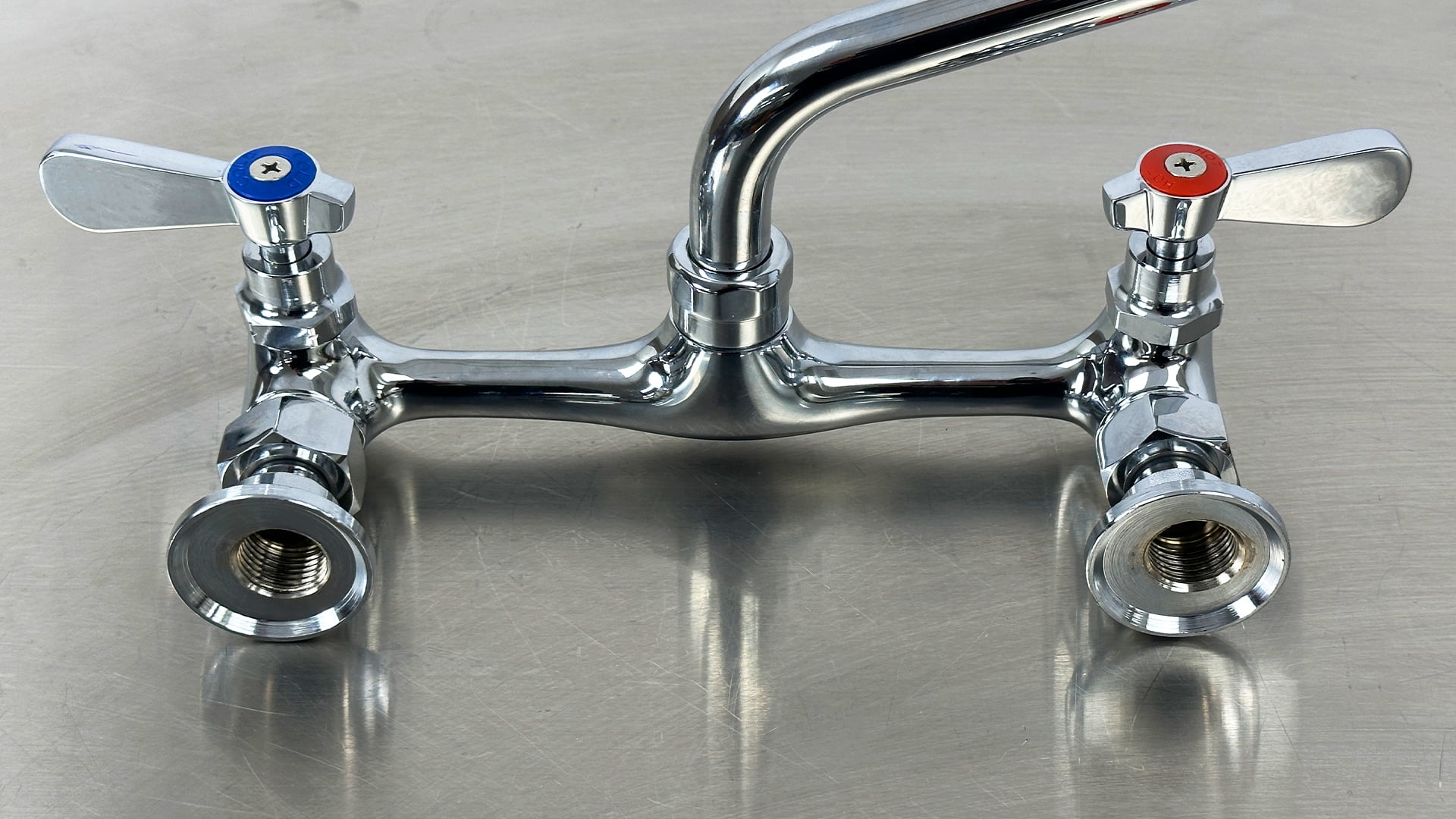 14 in. Heavy-Duty Commercial Kitchen Restaurant Faucet, Splash Mount Faucet with 14 Inch Swing Spout
