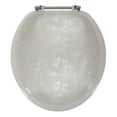 thumbnail image 6 of Ginsey Round Resin Decorative Toilet Seat with Chrome Hinges, Capice, 6 of 11