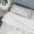 thumbnail image 4 of Designart 'White Crumpled Abstract' Scandinavian Bedding Set - Duvet Cover & Shams, 4 of 4