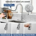 thumbnail image 5 of Kitchen Faucets, Upgraded Filter Water Kitchen Faucet with Pull Down Sprayer, Brushed Nickel Stainless Steel High Arc 1 Or 3 Hole Kitchen Sink Faucet for Remove Chorine, Harmful Substances, 5 of 6