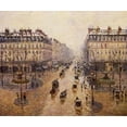 thumbnail image 2 of Pissarro, Camille 30x26 Black Ornate Wood Framed with Double Matting Museum Art Print Titled - The Avenue De LOpera, 2 of 4