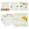 100x Mexican Fiesta Cocktail Napkins with Gold Foil for Parties 5 x 5 inches