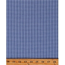 Cotton Carolina Gingham 1/8" Checks Checkered Patterned Royal Blue Cotton Fabric Print by the Yard (P-5689-1-ROYAL)