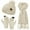 B-Beige, variant on 3 Pieces Women Winter Beanie Hat Gloves Scarf Set, Soft Warm Thick Touch Screen Knitted Black