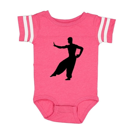 

Inktastic Martial Artist Silhouette in Black Gift Baby Boy or Baby Girl Bodysuit