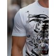 thumbnail image 3 of Men's 3D Premium White Tiger Print T-Shirt For Casual Wear, Durable High-Quality Fabric, Ideal For Restaurant Home, Lightweight And Comfortable Fit, Stylish Design For Everyday Use, 3 of 5