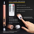 thumbnail image 6 of WYZworks 10" Fluted Ribbed LED Pink Peach Grooved Pillar Candles, Remote & 24h Timer Memory, On/Off Switch - Flameless Dimmable Battery Operated w/Flicker Mode, Home Wedding Decor (6 Pack), 6 of 9