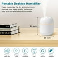 thumbnail image 3 of Binwennn Portable Small Humidifier USB Personal Desktop Humidifier For Car Room Bedroom Cool Mist Humidifiers for Bedroom No Filter Hot Small Cool Items Room Humidifiers for Large Areas Large Room, 3 of 7