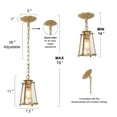 thumbnail image 3 of LNC Gold Modern Seeded Glass Lantern LED Mini Kitchen Island Light,7.5"W x 11"H|Walmart Canada, 3 of 11