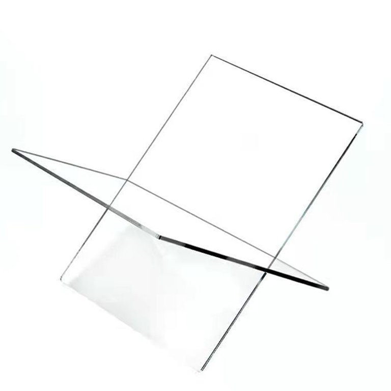 Acrylic Magazine Tray Holder Transparent Acrylic Open Book Display Rack 