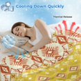 thumbnail image 3 of Yellow Khaki Boho Cooling Blanket,Lightweight Breathable Summer Throw Blanket with Double Sided Cold Effect,Vintage Ethnic Tribe Abstract Art Picnic Blankets Bed Sheet for Hot Sleepers 30"x40", 3 of 8