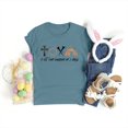 thumbnail image 2 of Mujeres Manga Corta de Verano Tops Pascua Impresa Cuello Redondo, Blusa de Moda Casual para la Primavera, 2 of 4