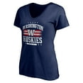thumbnail image 2 of Women's Navy Washington Huskies City Pride V-Neck T-Shirt, 2 of 3
