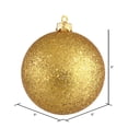 thumbnail image 2 of Vickerman 8" Antique Ornement de Boule de Paillettes d'Or, 2 of 3