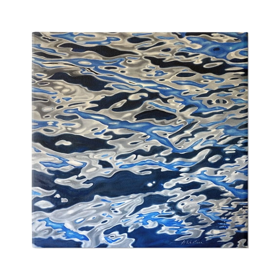 Stupell Industries Abstract Water Waves Ripples Modern Deep Sea Graphic Art Gallery Wrapped Canvas Print Wall Art, Design by Alan Weston