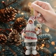 thumbnail image 5 of CuiLiyq Christmas Santa Figurines, Standing Santa Claus Figure Wearing Coat Clothes, Gifts for Winter Home Table Xmas Party (Acrylic), 5 of 6