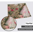 thumbnail image 3 of Vargottam Designer Beige Cotton Canvas Napkins - Set of 12, 20-Inch, Floral Print, Durable & Absorbent Cloth Napkins for Dining, Parties, and Home Decor - Machine Washable, 3 of 7