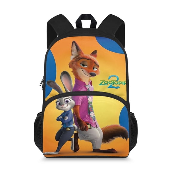 Cartoon Backpack Zootopia Funny Laptop Bag Book Bag Hiking Outgoing Daypack Anime Schoolbag