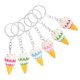 thumbnail image 1 of Kawaii Cartoon Keyrings Simulated Ice Cream Design Stylish Pendant For Women Man Plastic 6Pcs, 1 of 4