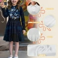 thumbnail image 6 of DISNIMO Butterfly Dress for Girls Long Sleeve Flower Dress Kids Girl Dress 7-8 Years Old Children Skater Dress Kids Twirly Dress Girls Midi Dresses Kid Swing Dress Girl Back To School Dress Button, 6 of 7