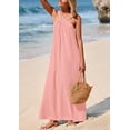 thumbnail image 3 of Vestido de verano PRETTYGARDEN para mujer 2025 con tiras holgadas, rosa, XL, 3 of 9