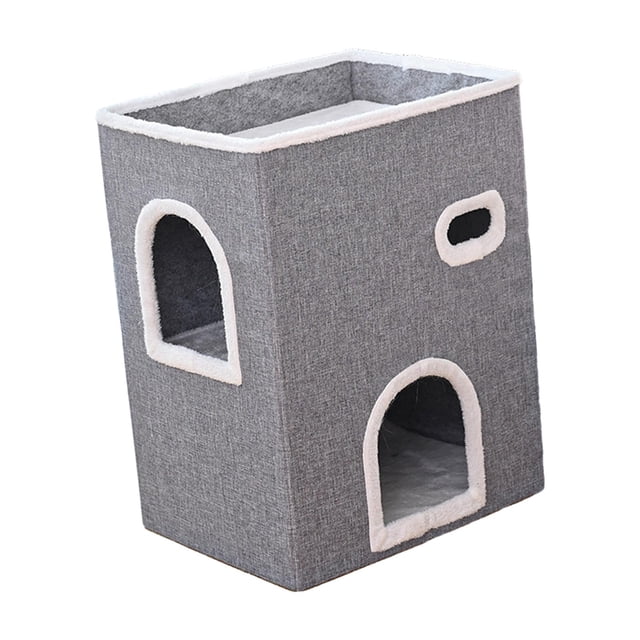 Cama plegable para gatos Yuyangstore escondite plegable Casa de cartón