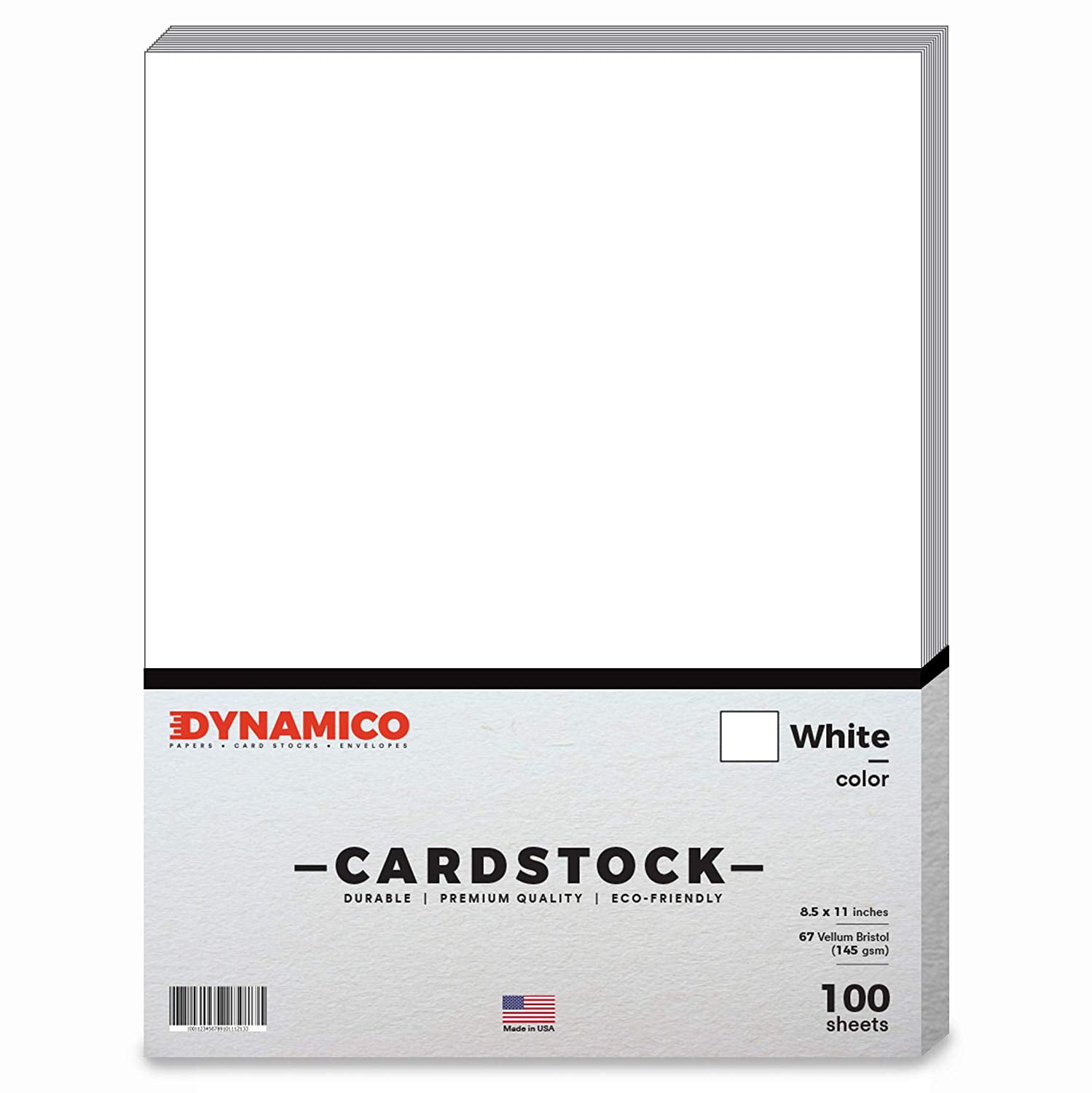 White 8.5 x 11 inch Pastel Color Cardstock Paper - for Cards and Stationery Printing | Medium to Light Weight Card Stock 67 lb Vellum Bristol | 100