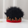 thumbnail image 5 of Jiibva Men Wig Hat, Fake Hair Hat for All Ages Flame Knitted Hat with Hair Attached Funny Short Hair Wig Headband Novelty Hat with Wig Spiked, 5 of 7