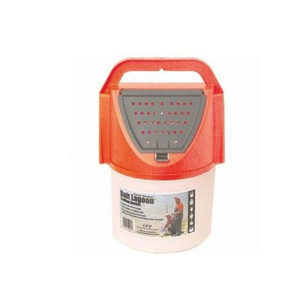 Challenge Plastics Bait Lag 8 Quart Troll Bucket Orange 50354