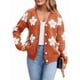 thumbnail image 1 of Cárdigan con Estampado Floral para Mujer, Larga, Abertura Frontal, Botones, Cuello en V, Tejido de Punto. Naranja Rojo S, 1 of 8
