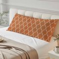 thumbnail image 4 of Orange Morocco Body Pillow Covers 20"x60", Farmhouse Ethnic Geometric Grid Aesthetic Soft Brushed Microfiber Breathable Throw Pillow Covers, Pillowcase with Zipper for Couch Sofa Bedroom Living Room, 4 of 9
