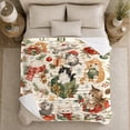 thumbnail image 5 of Watercolor Kittens With Presents Ornaments And Holiday Greenery Whimsical Christmas Art Flannel Blanket For Cat Fans, Soft Cozy Home Decor For Bedroom Living Room Christmas Gift, 5 of 9