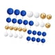 thumbnail image 3 of 32 piezas de adornos para tartas con forma de bola, globos, palillos para tartas, suministros para fiestas, mini globos de espuma con azul oscuro, 3 of 8