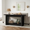 thumbnail image 3 of 63-Inch Farmhouse Console Table, Narrow Long 2-Tier Storage Sofa Table Behind Couch For Hallway, Entrance & Living Room (Black), 3 of 9