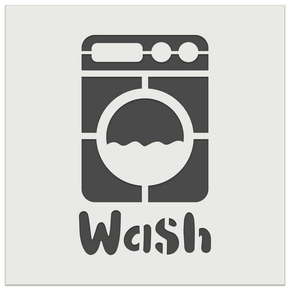 Laundry Wash Washing Machine DIY Cookie Wall Craft Stencil - 9.0 Inch