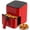Red, variant on EDX 3 QT Digital Air Fryer, 800W Compact Countertop Air Fryer with Temperature Control, Black